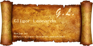 Gligor Leonarda névjegykártya